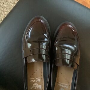 Dr. Martens Tamara Arcadia Leather Loafers in Cherry Red